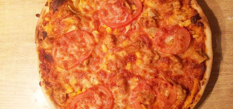 Pizza z kurczakiem curry i kukurydzą (autor: idealme ...