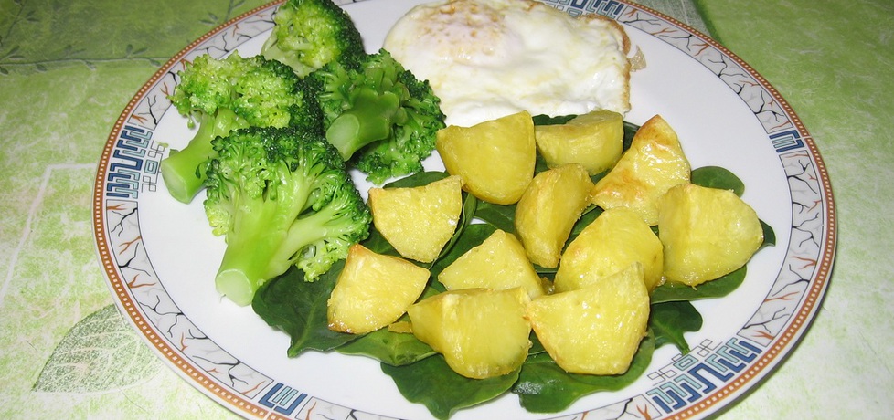 Pieczone ziemniaczki z brokułami i jajkiem (autor: ania321 ...