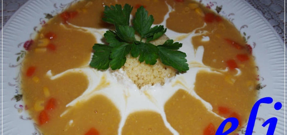Słoneczna zupa eli z kaszą jaglaną (autor: eli555)
