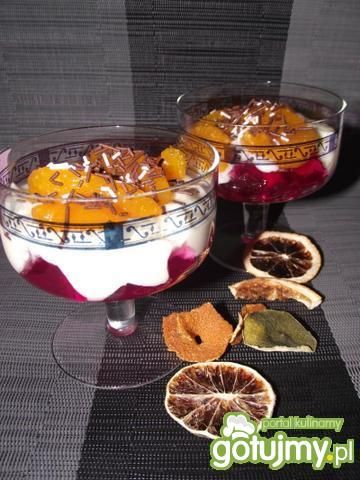 Przepis  deser z mandarynkami w syropie przepis