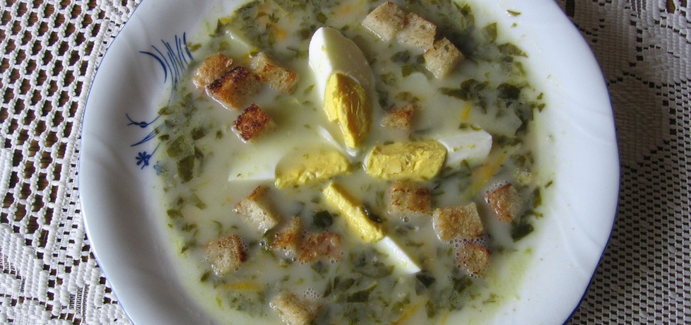 Zupa szczawiowa z jajkiem i grzankami (autor: ania321 ...
