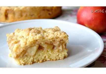 Ciasto z jabłkami i kruszonką  przepis