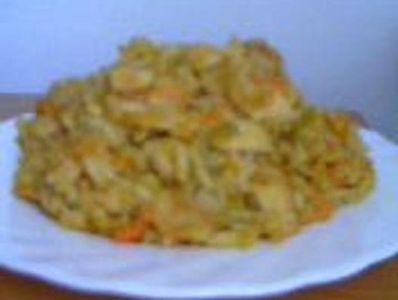 Potrawka z kurczaka ryżu i warzyw