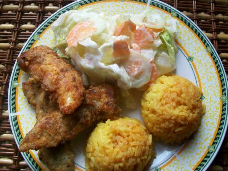 Przepis  ziołowy kurczak z żółtym ryżem przepis