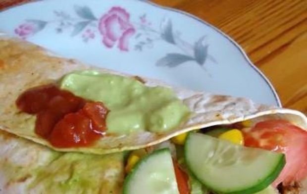 Przepis  taco z mięsem i warzywami w tortilli przepis