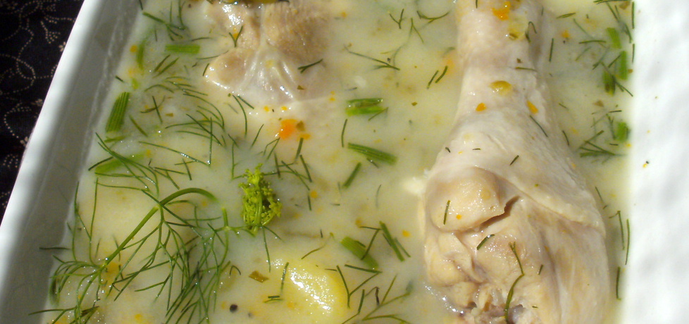 Na pałkach kurczaka zupa koperkowa z ziemniakami... (autor: w ...