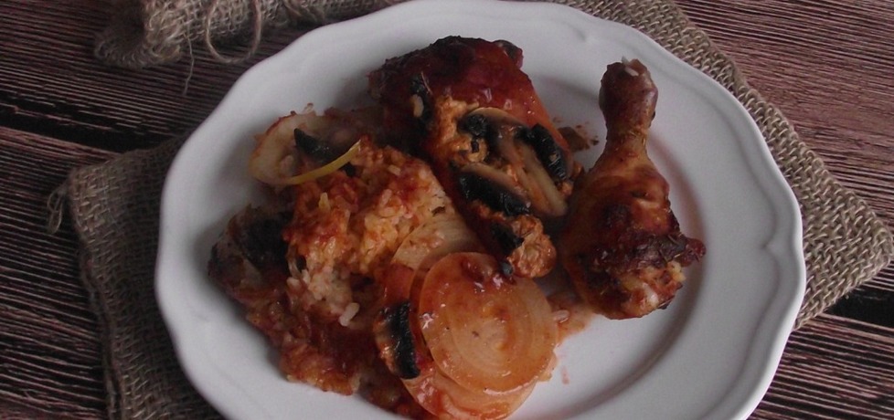 Kurczak w ryżu z pieczarkami i cebulą (autor: konczi ...