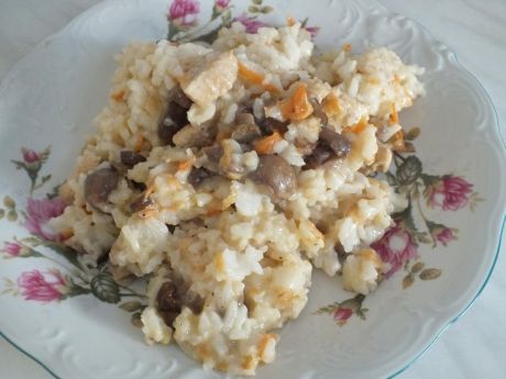 Przepis  ryż z kurczakiem i grzybami przepis