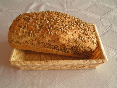 Chleb graham z siemieniem lnianym
