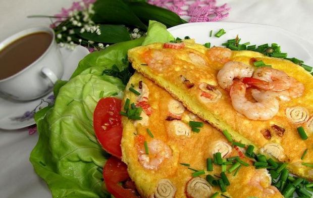 Przepis  omlet frutti di mare przepis