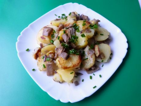 Przepis  ziemniaki zapiekane z boczniakami przepis