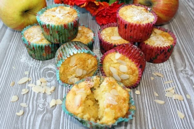 Przepis  muffinki z jabłkami i olejem kokosowym przepis