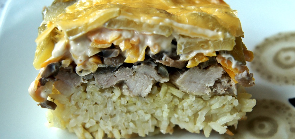 Zapiekanka ryżowa z kurczakiem (autor: ania84)
