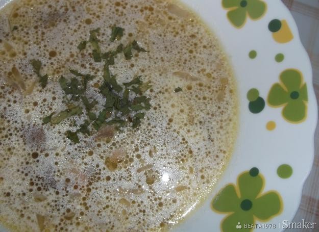 Zupa grzybowa z kapustą włoską