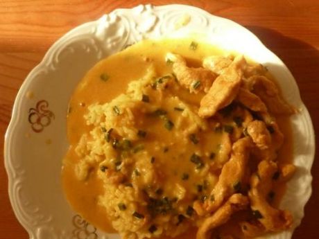 Przepis  paski z kurczaka z ryżem curry przepis