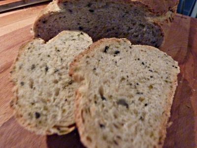 Przepis  chleb oliwkowy idealny do serów przepis
