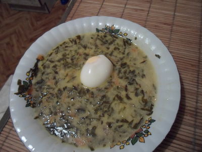 Zupa ze świeżego szpinaku