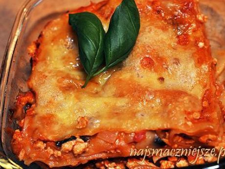 Przepis  lasagne z kurczakiem i pieczarkami przepis