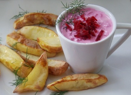 Chłodnik i pieczone ziemniaki