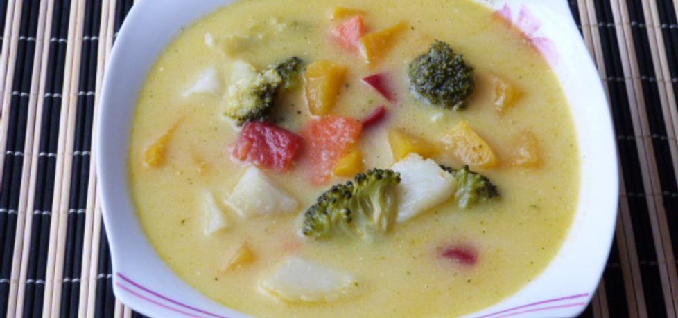 Kolorowa zupa warzywna z kaszą manną (autor: renatazet ...