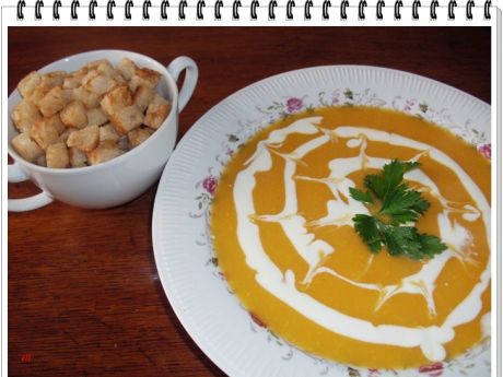 Przepis  dyniowo-marchewkowa zupa krem eli przepis