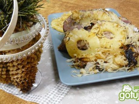 Przepis  pieczona karkówka ananasowo