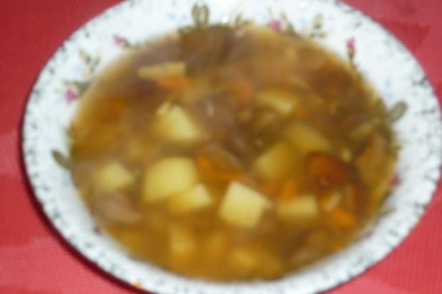 Przepis  lekka zupa z podgrzybków przepis
