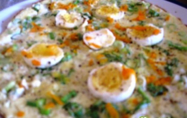 Przepis  omlet podwójnie jajeczny przepis