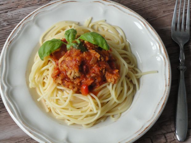 Przepis  paprykowe spaghetti bolognese przepis