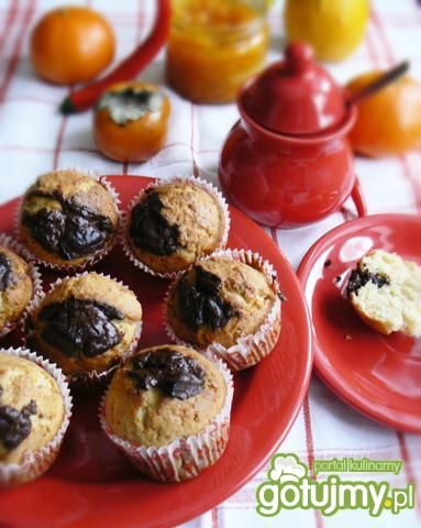 Przepis  pomarańczowe muffinki z czekoladą przepis