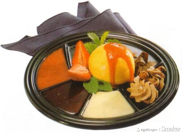 Smażone lody  słodkie fondue