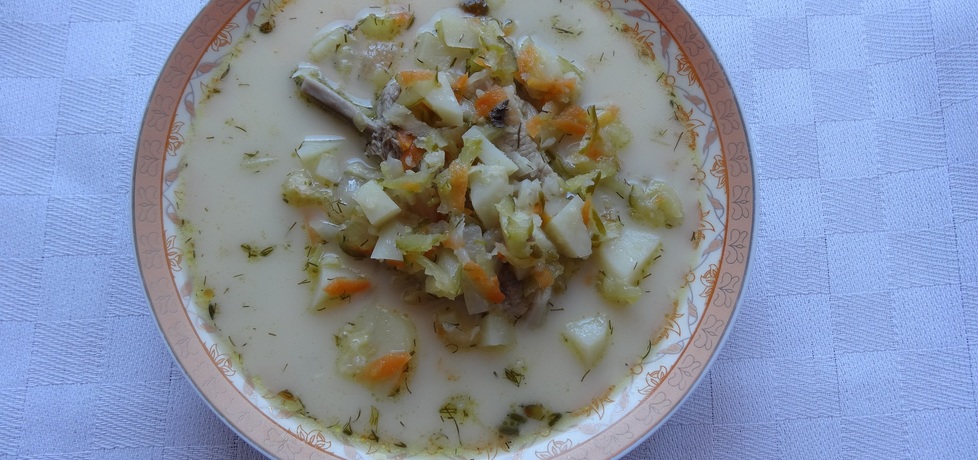 Zupa ogórkowa z ziemniakami na żeberkach (autor: cukiereczek ...