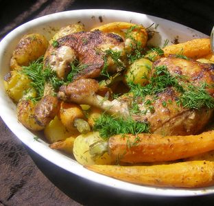 Udka kurczaka z warzywami