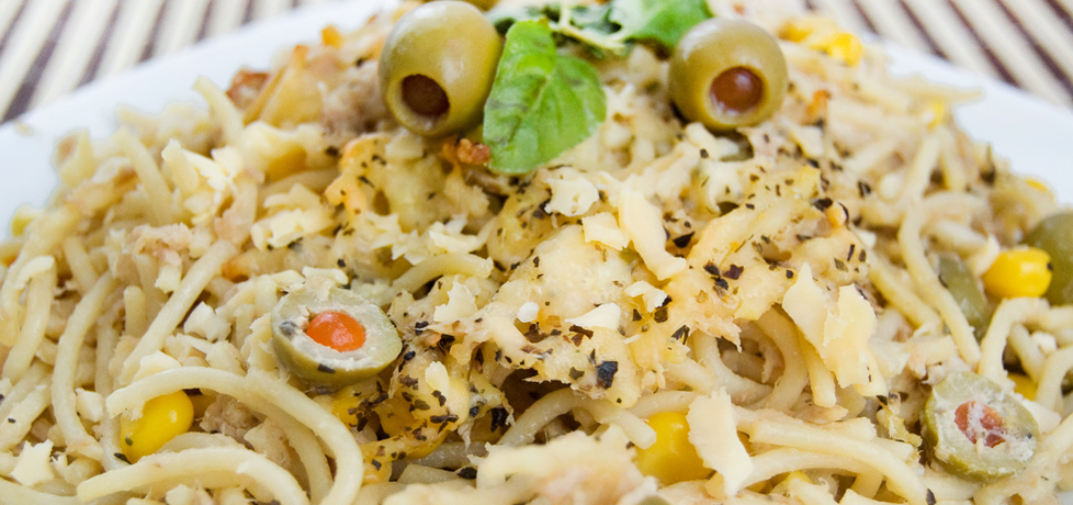 Zapiekane spaghetti z tuńczykiem i oliwkami (autor: agata