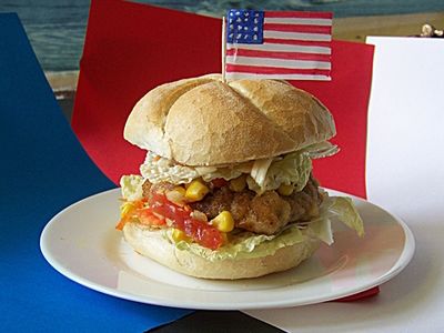 Podwójnie oszukany amerykański hamburger