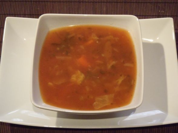 Przepis  zupa warzywna na pomidorowo przepis