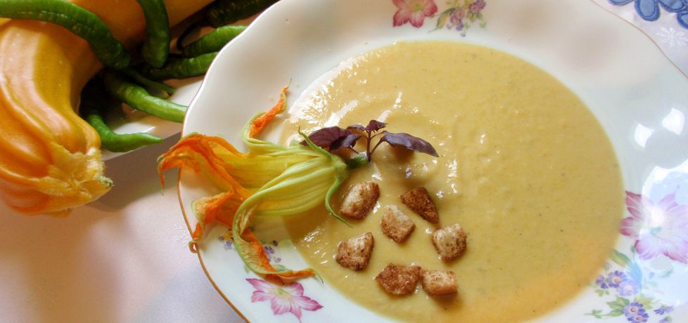 Zupa krem z żółtej cukinii z bazylią (autor: gosia56 ...