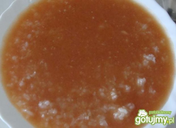 Przepis  pyszna zupa pomidorowa z ryżem przepis