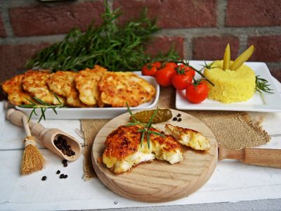 Kotleciki drobiowe z serem i majonezem
