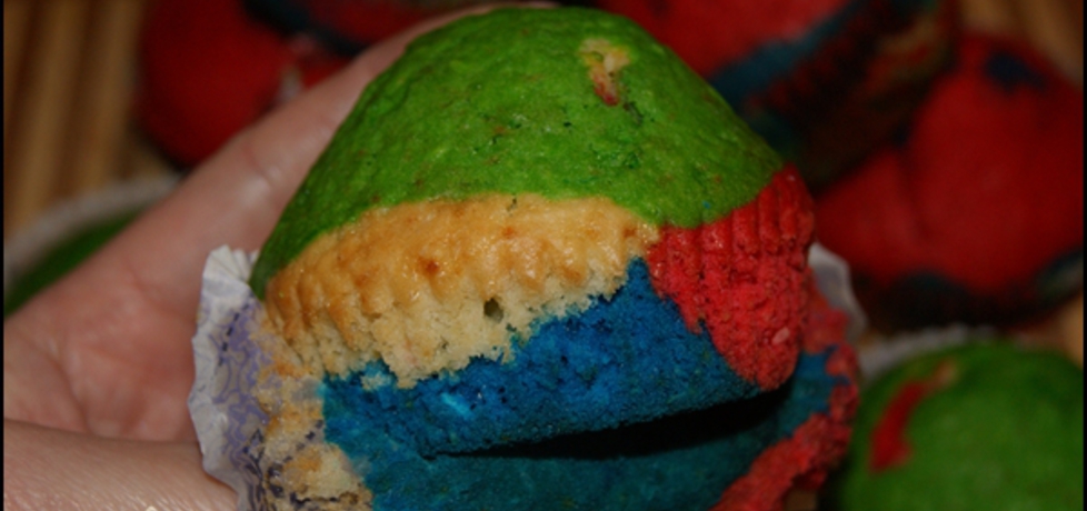 Tęczowe muffinki (autor: kulinarna-ja)
