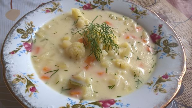 Przepis  zupa kalafiorowo-koperkowa przepis