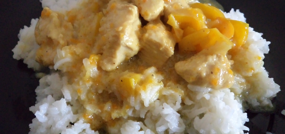 Kurczak w sosie curry z ryżem (autor: adagaba)