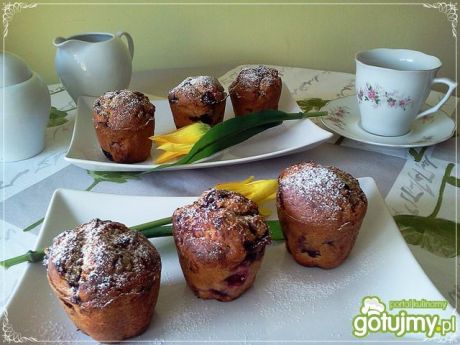Przepis  muffinki dary lasu z kawową nutką przepis