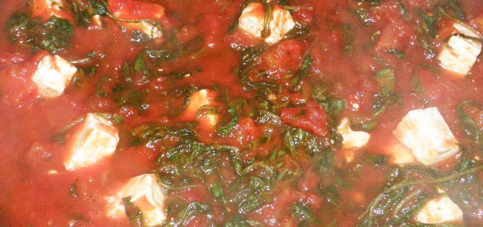Rukola duszona z pomidorami i serem solankowym (autor: habibi ...