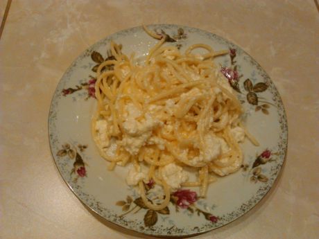 Przepis  spaghetti z serem przepis