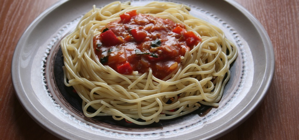Spaghetti z warzywami (autor: marcepanowy