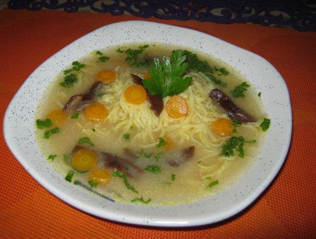Przepis  zupa grzybowa na rosole przepis