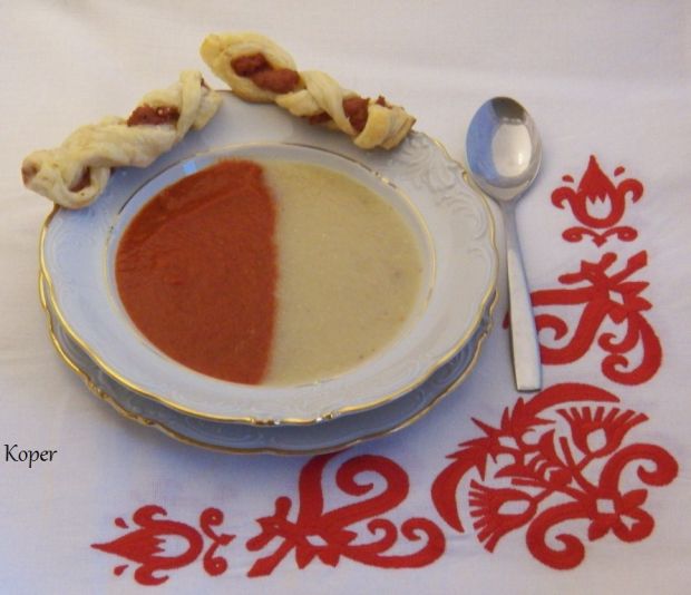 Przepis  kremowa zupa z kalafiora i papryki przepis