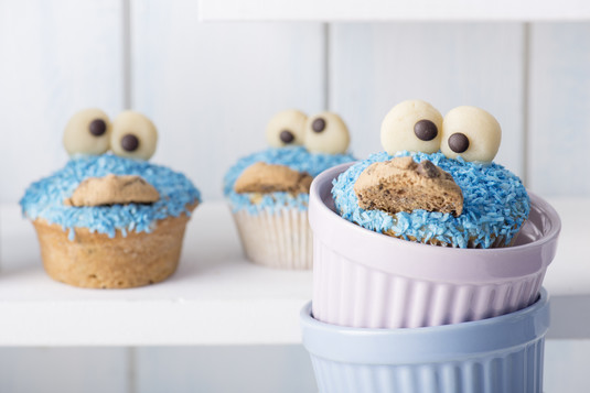 Muffinki cookie monster  ciasteczkowe potwory