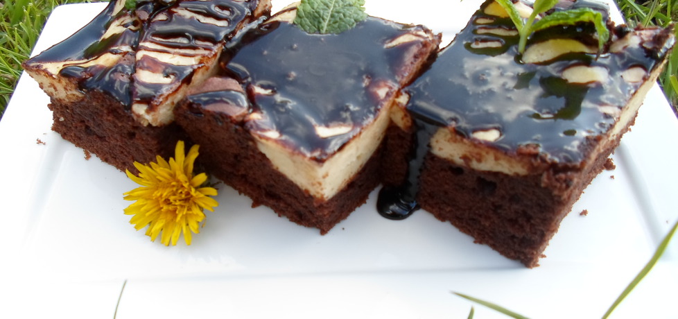 Ciasto czekoladowo-serowe z polewa (autor: dwa-pokoje-z